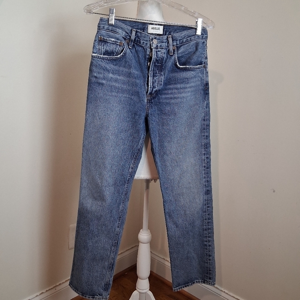 AGOLDE Ripley Mid Rise Straight Jeans in Forfeit Size 25 - Picture 11 of 11